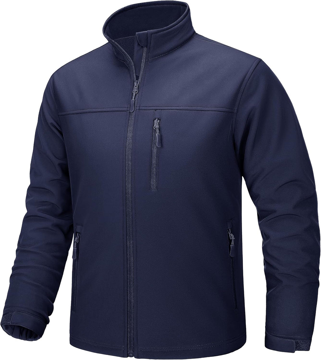 TACVASEN Mens Lightweight Softshell Jacket Fleece Waterproof Windbreaker