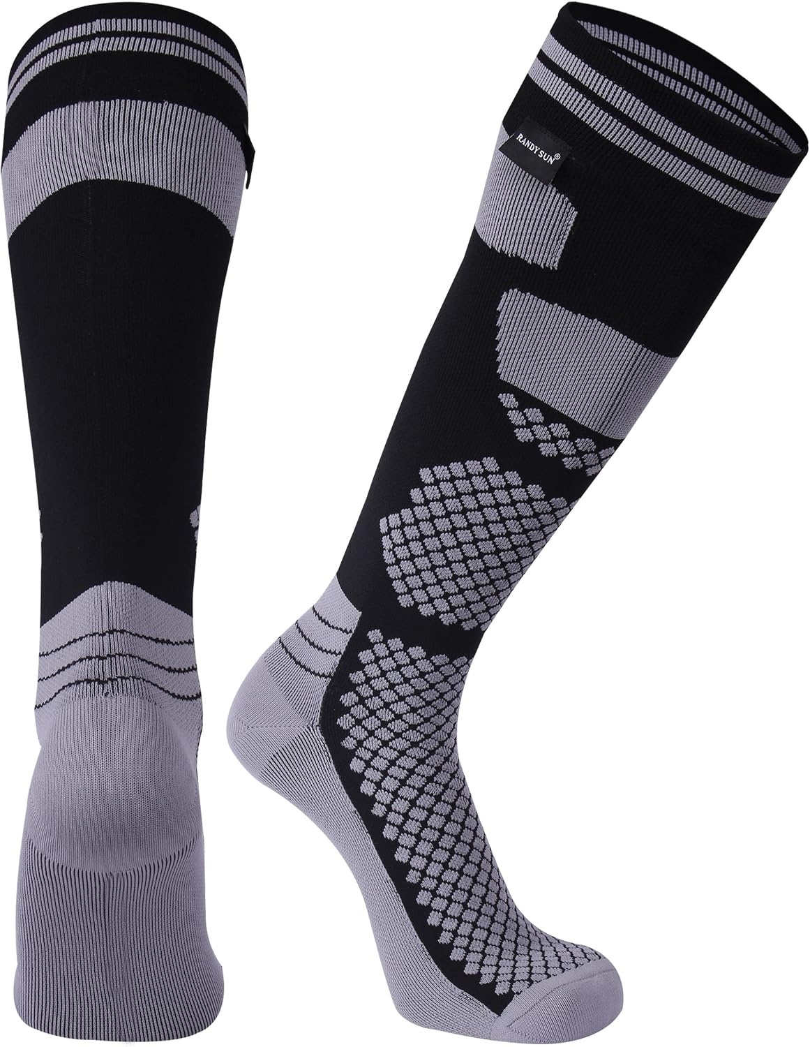 RANDY SUN Waterproof Skiing Socks, [SGS Certified] Unisex Knee High Breathable Hiking Trekking Sock 1 Pair