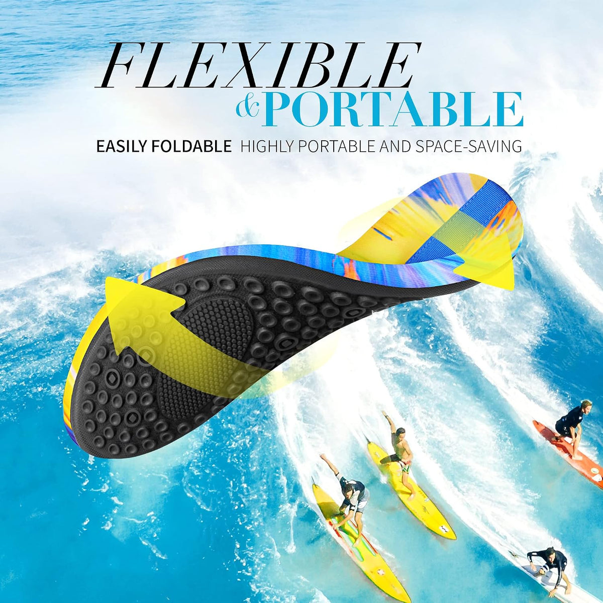 Homitem Water Shoes for Women Men Aqua Socks Swim Beach Pool River Slip-On Barefoot Quick-Dry Vacation Cruise Essentials Accessories for Yoga Kayak Sports