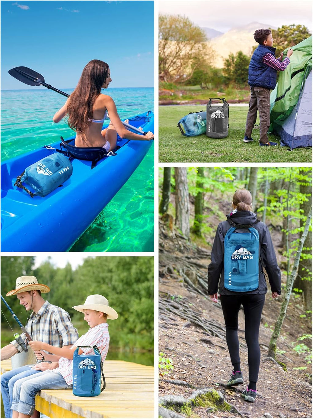 HEETA Dry Bag Waterproof Backpack with Phone Case 5L/10L/20L/30L/40L