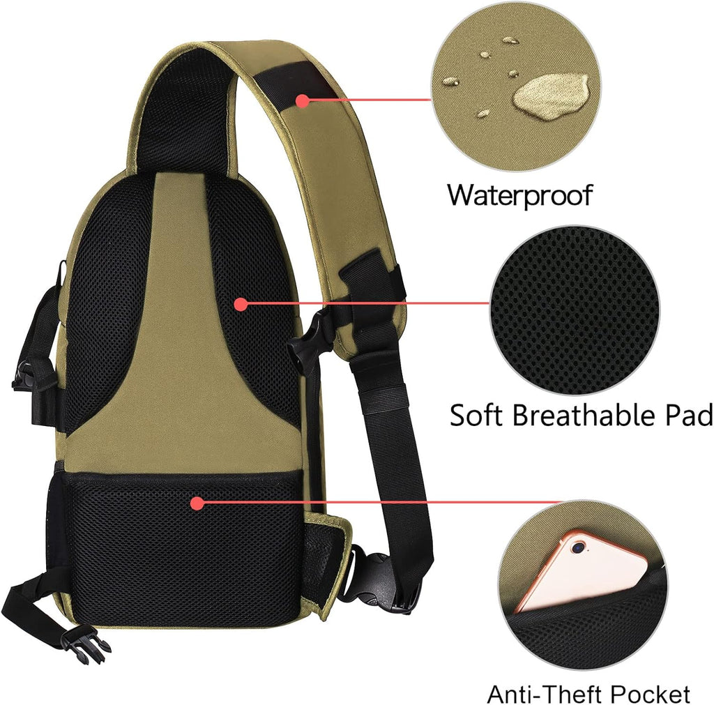 MOSISO Camera Sling Bag, Photography Shoulder Bag Compact Camera Backpack