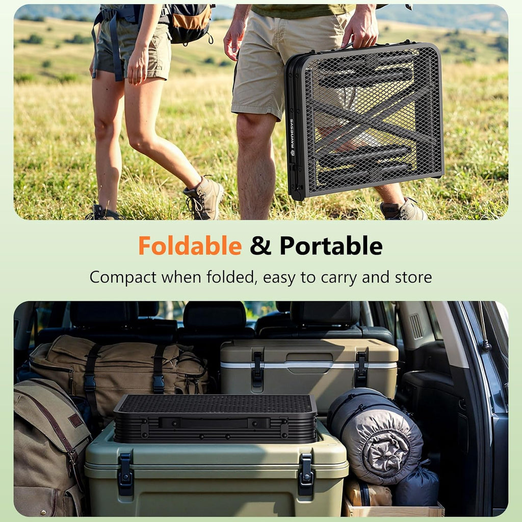 Raynesys Portable Folding Grill Table for Outside for Picnic, Camping