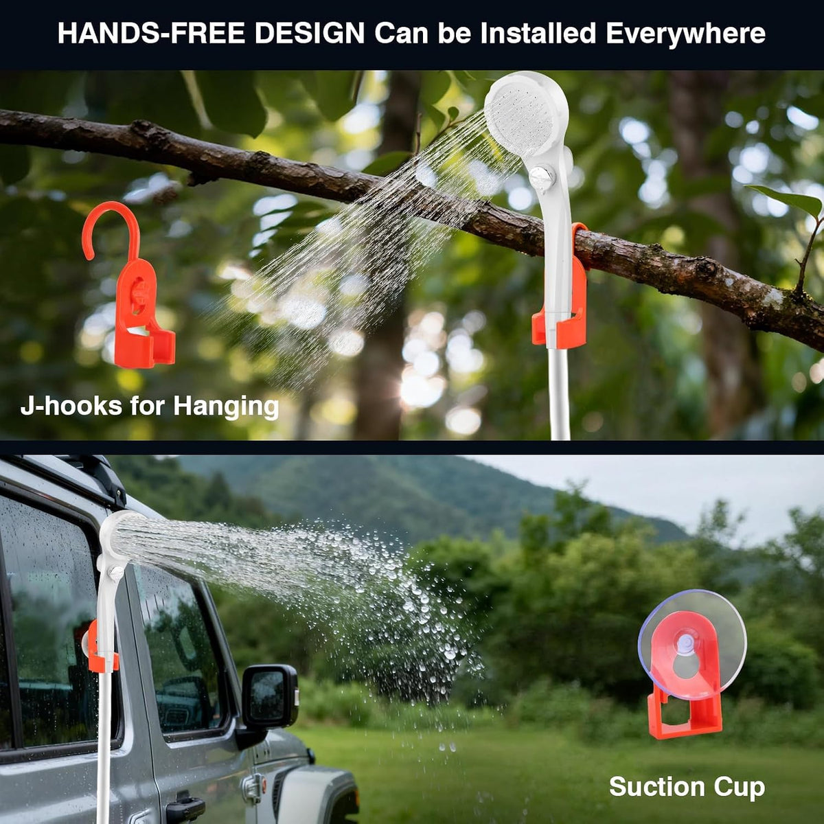 Portable Shower for Camping,7800mAh Rechargeable Camping Shower Pump