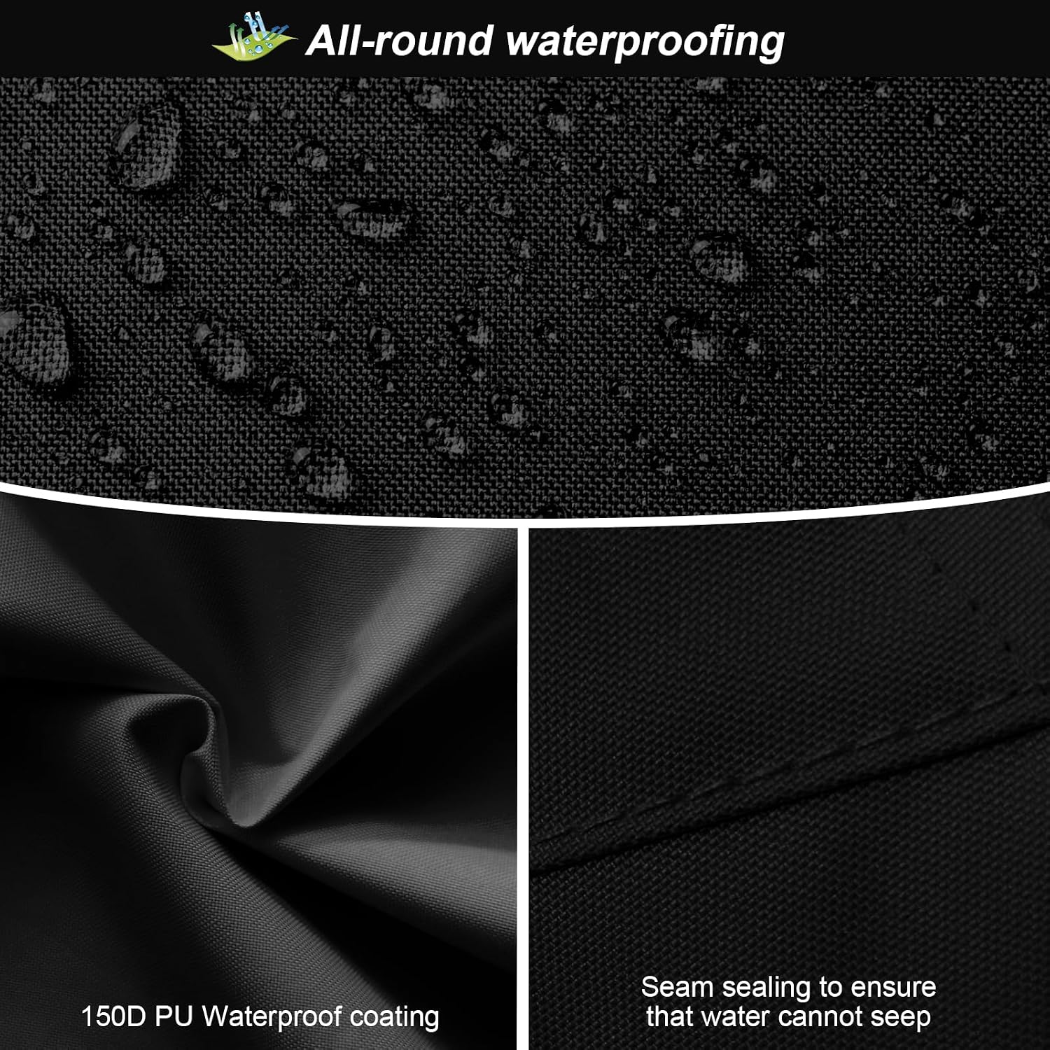 Rain Jacket, High Visibility Rain Coat and Pants, Waterproof Raincoat with Hood, Lightweight Rain Suit for Outdoor Activities, Rain Ponchos for Adults Reusable, Men Women, Black B, 4XL-5XL