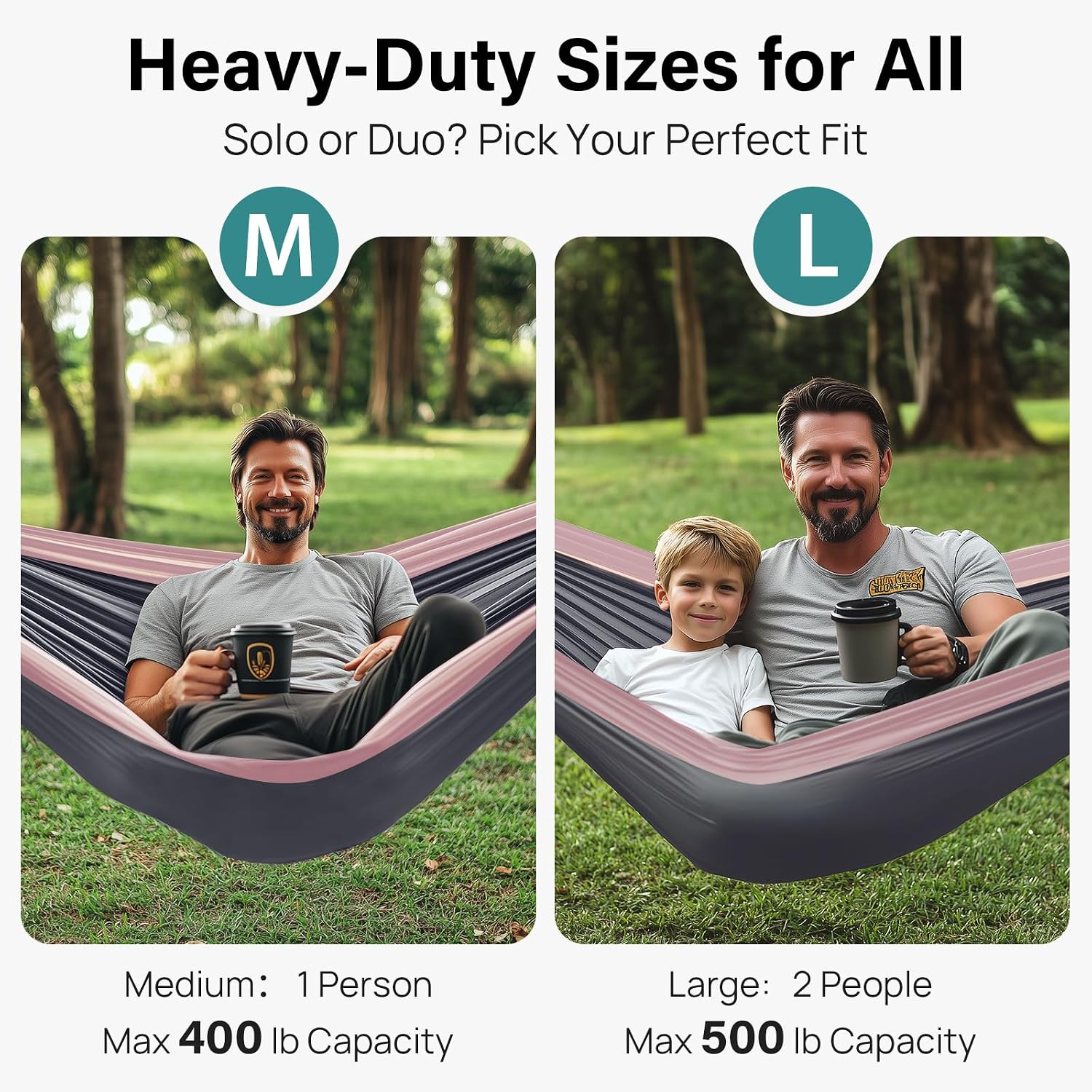 Kootek Camping Hammock 400lbs Capacity Outdoor Camping Essentials, Single