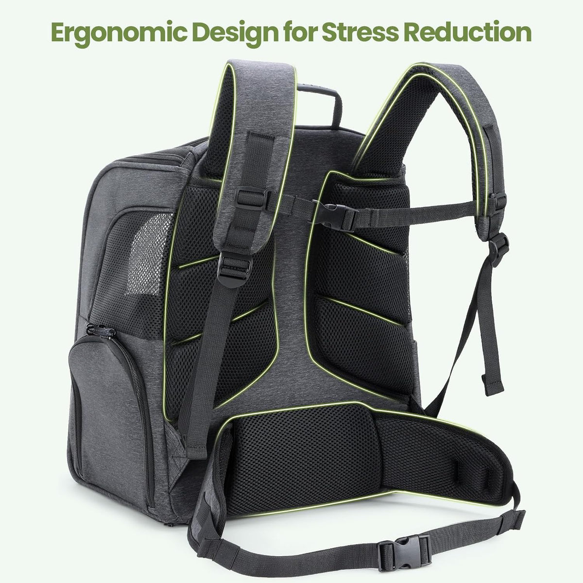 Pecute Ergonomic Cat Backpack, 30% Effort-Saving Breathable Pet Backpack