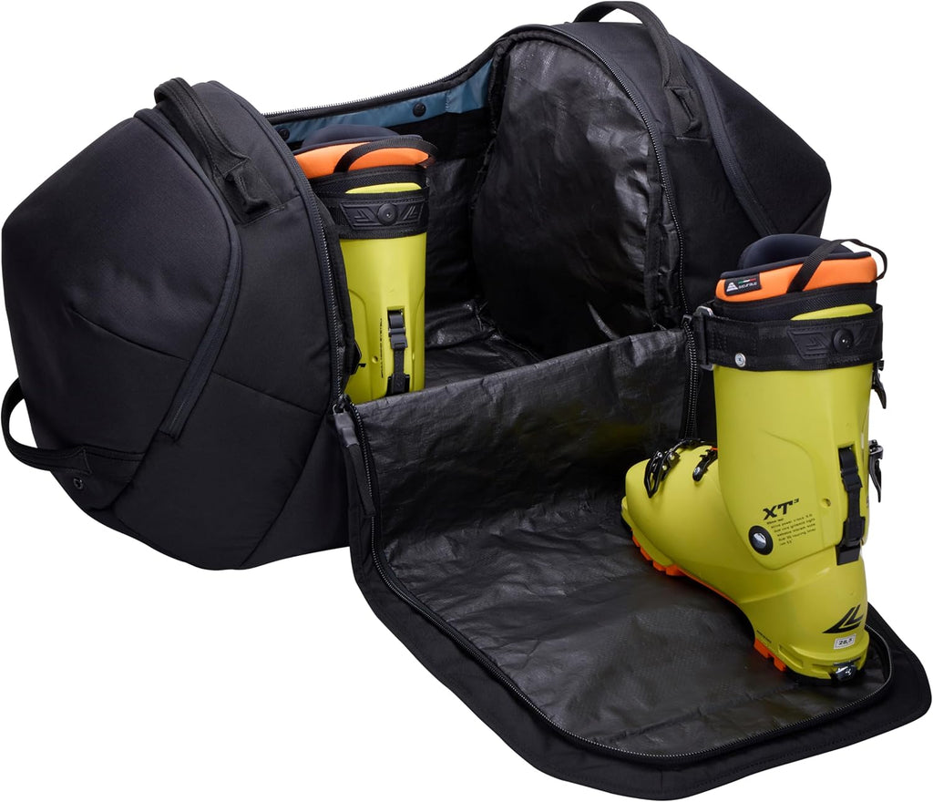 Thule RoundTrip 80L Duffel - Storage compartments to Organize and Protect Gear - Boot Bag for ski and Snowboard Travel - Soft Pocket for Goggles and Helmet - Dry Bag Included
