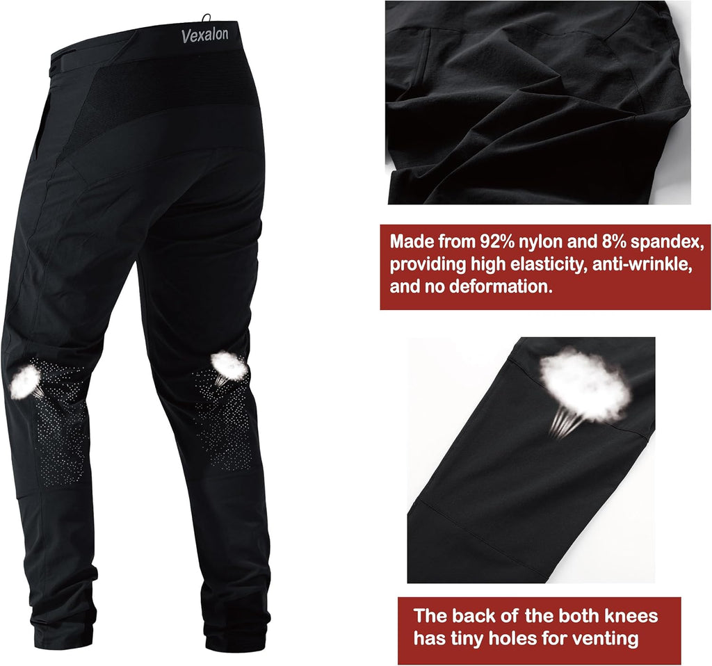 Kids Mountain Bike Pants - Quick-Dry Lightweight Breathable MTB Pants for Boys Youth Cycling Bicycle Riding