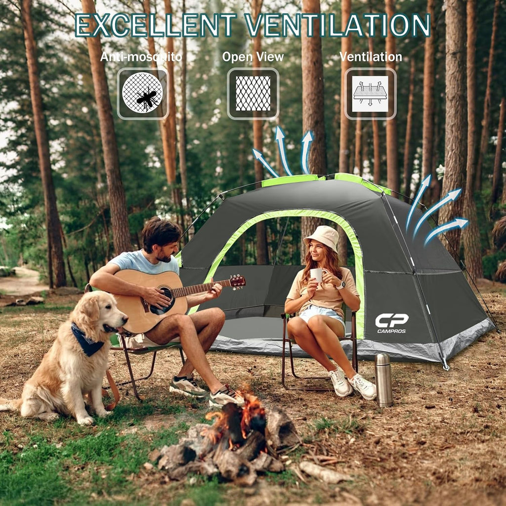 CAMPROS CP Tents for Camping 2/4/6 Person, Waterproof Windproof Dome Tent
