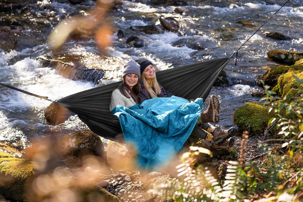 COVACURE Camping Blanket, Packable Down Alternative Outdoor Blanket 57X78''