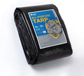 GUARD SHIELD Tarps Heavy Duty Waterproof 16x20 Feet Black Poly Tarp Cover Outdoor Thick UV Resistant Tarpaulin with Grommets 10mil