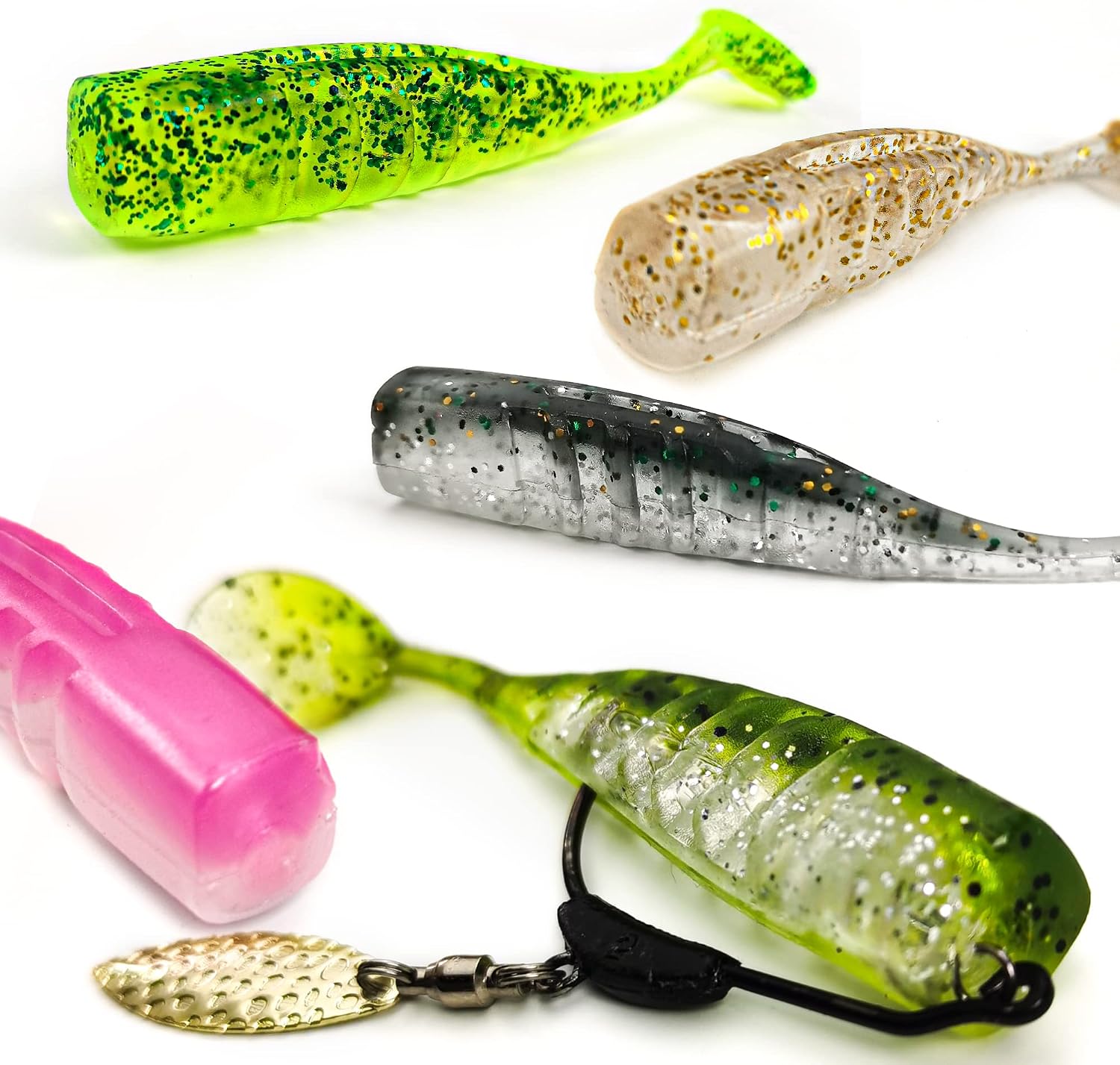 Soft Fishing Lures Paddle Tail Swim Baits for Bass Fishing