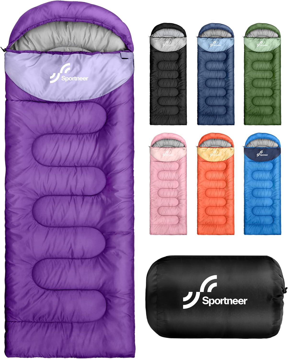 Sportneer Sleeping Bag for Adults Kid Waterproof lightweight Camping Hiking