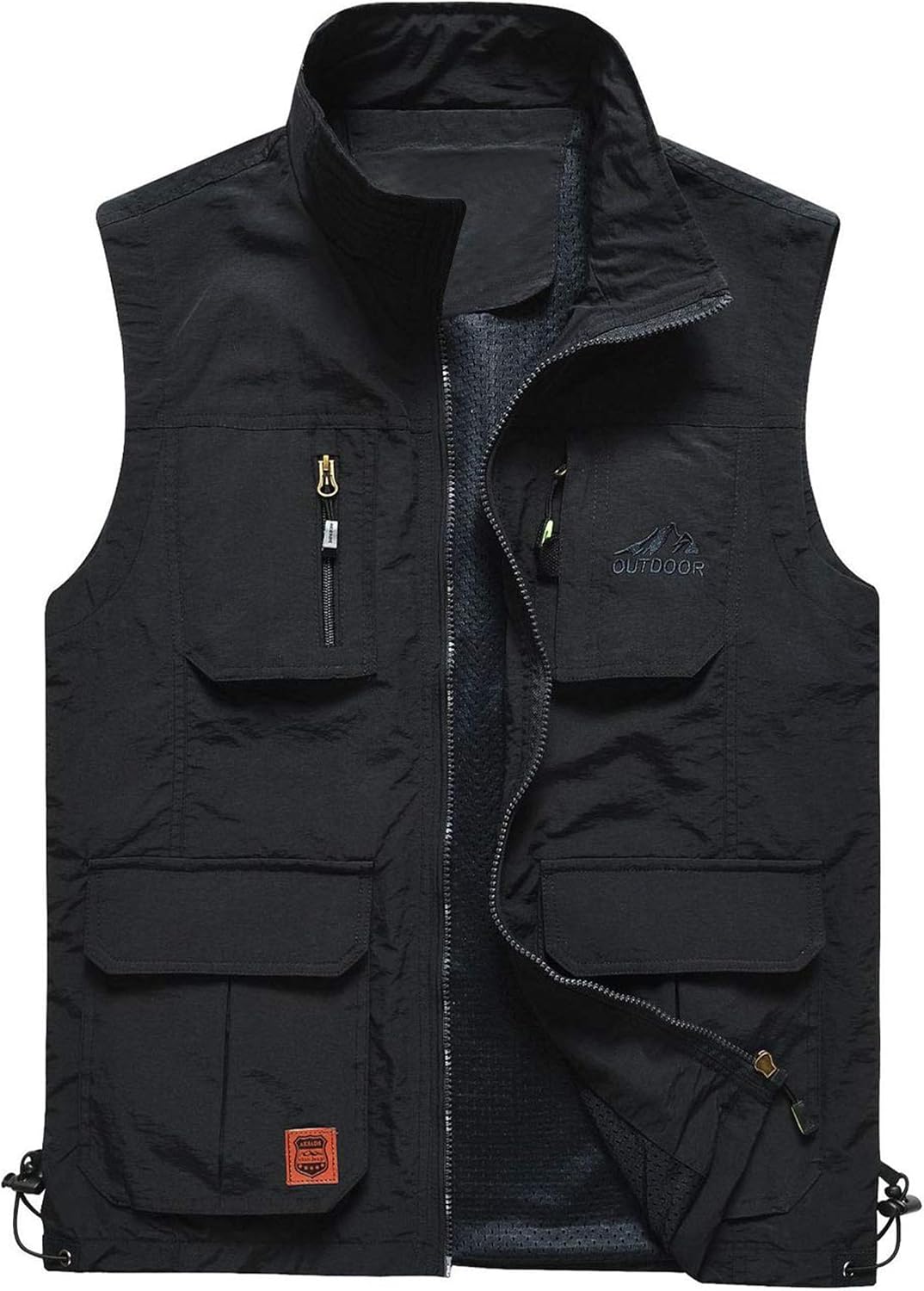 Flygo Men's Lightweight Outdoor Travel Work Fishing Vest with Multi-Pockets