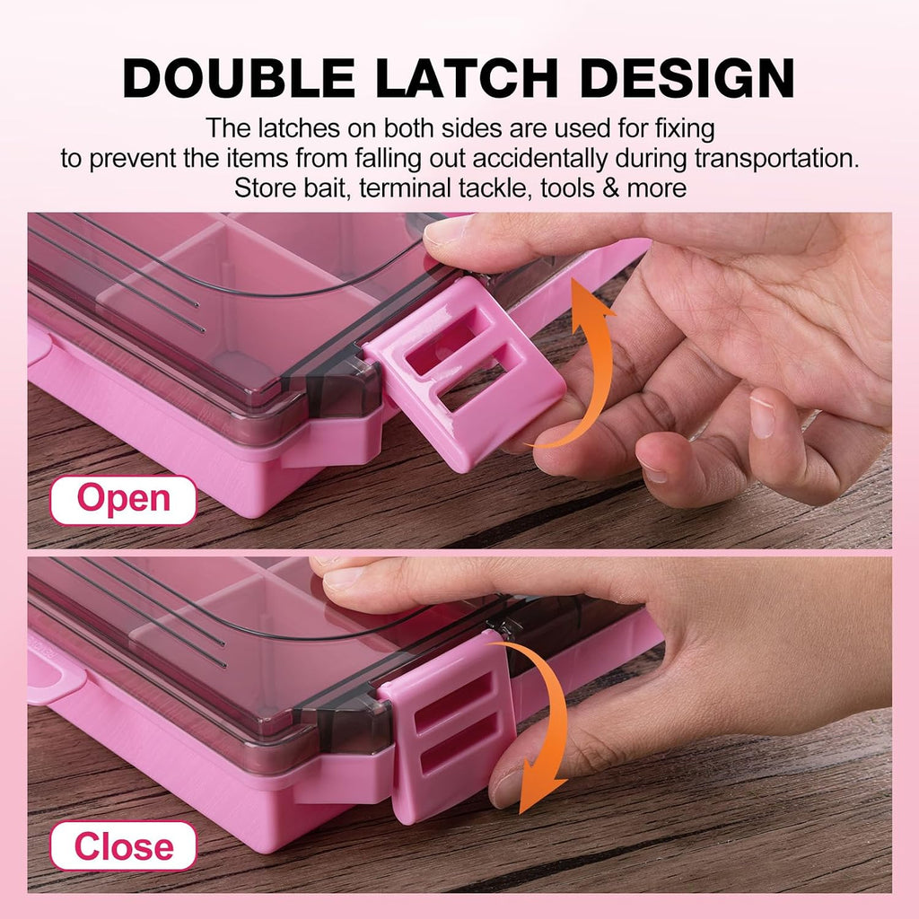 Goture Fishing Tackle Box Organizer| 4 Pcs 3700 Tackle Tray| Ergonomic Grip