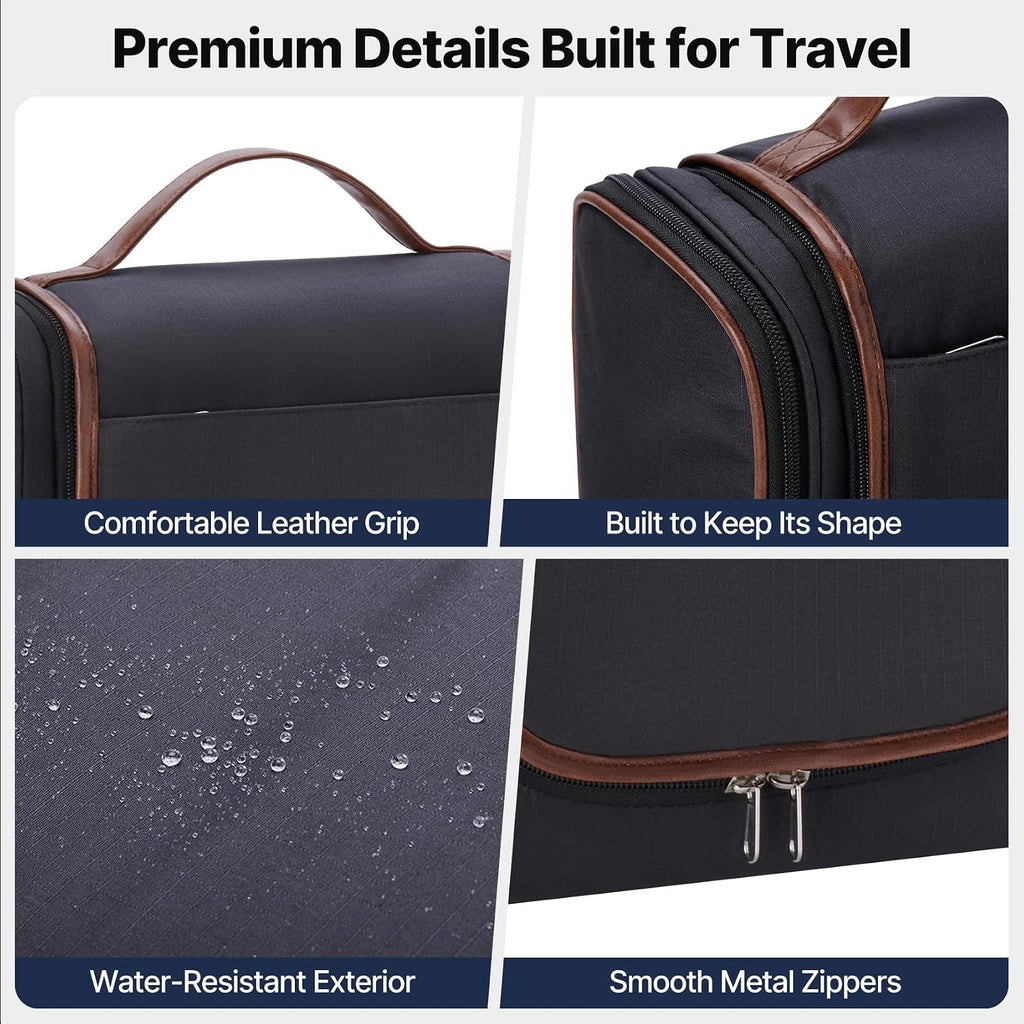 ZAHNI Men’s Hanging Toiletry Bag, Large Capacity Toiletry Organizer