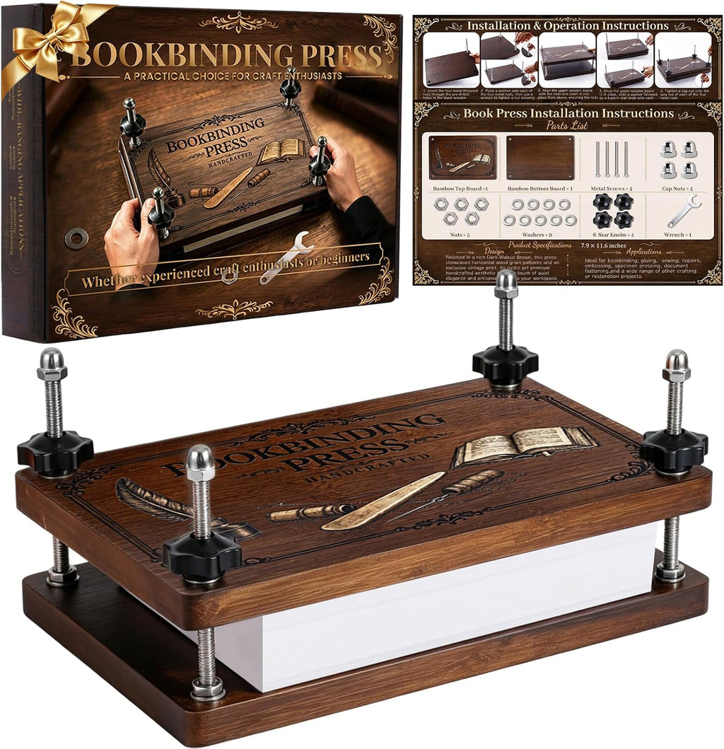 FOGWOWO 208 Pcs Book Binding Kits,Book Making Kit with Video Tutorials