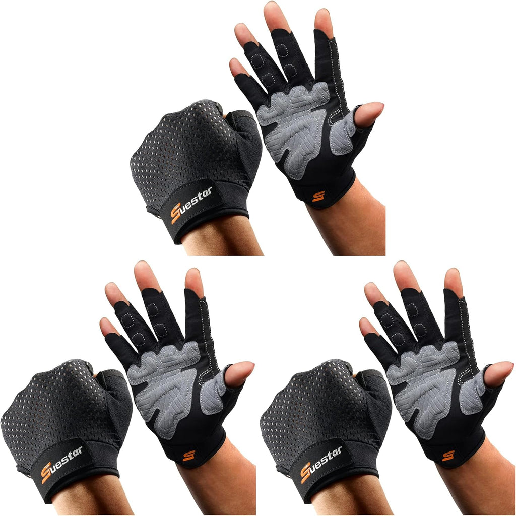 SueStar Workout Gloves - Men Women 2022, Weight Lifting Gym Gloves with Full Palm Protection, Excellent Grip, Ultra Breathable for Fitness, Training, Hanging