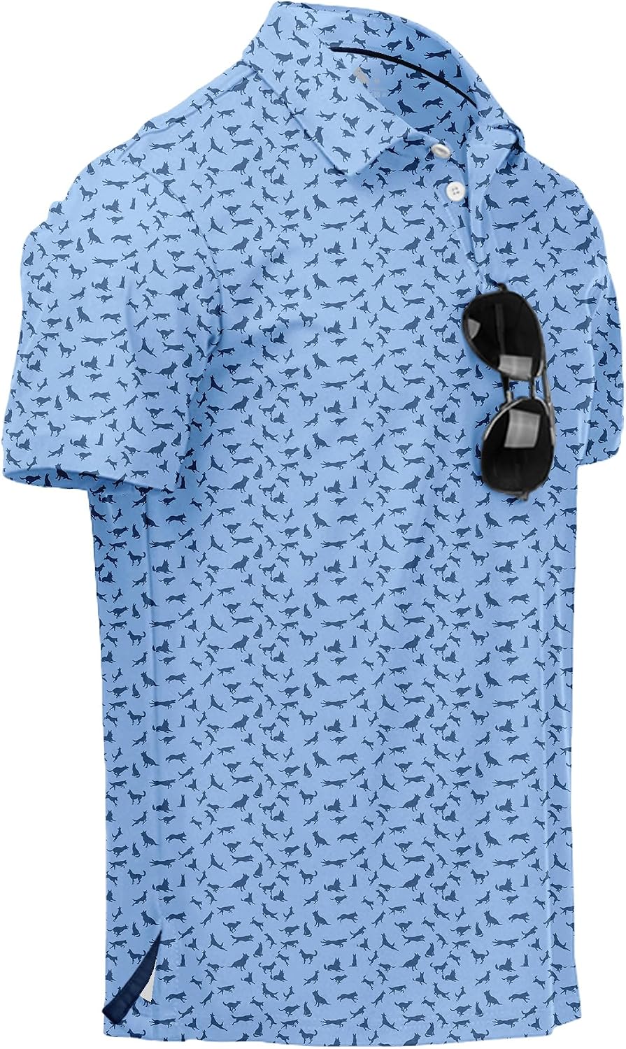 ZITY Mens Golf Polo Shirts Short Sleeve UPF 50+ Moisture Wicking Tshirt