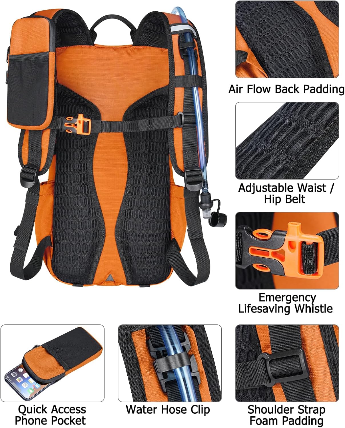 NOOLA Hydration Hiking Backpack with 3L Water Bladder for Women and Men