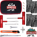 Vehiclex Tubeless Tire Repair Kit with Aluminum T Handle Tools
