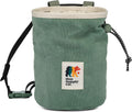 Oso Supply Co - Waxed Canvas Chalk Bag - Zipper Pocket & Mesh Pouch for Bouldering, Rock Climbing, Gym, Weightlifting – Water-Resistant, Adjustable Belt, Wide Opening