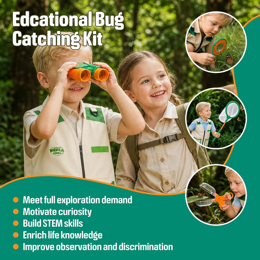 NAUGHTY PANDA Kids Explorer Kit, 28 Pcs Bug Catching Kit