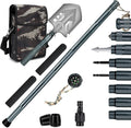 Survival Walking Stick w/Camp Shovel, Heavy-Duty Hiking Staff Camping Kit