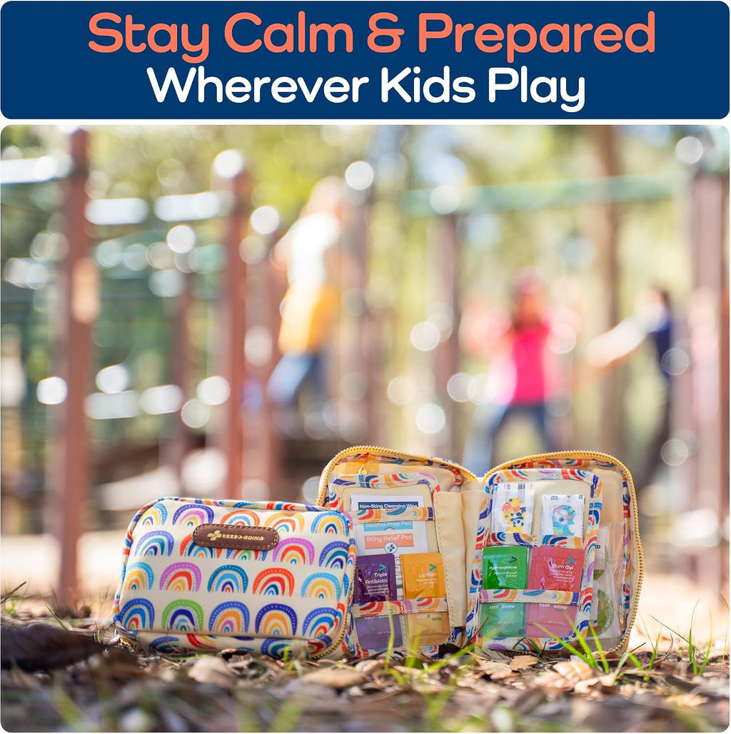 KeepGoing Travel First Aid Kit for Kids, 130 Pc. TSA-Approved Travel Size