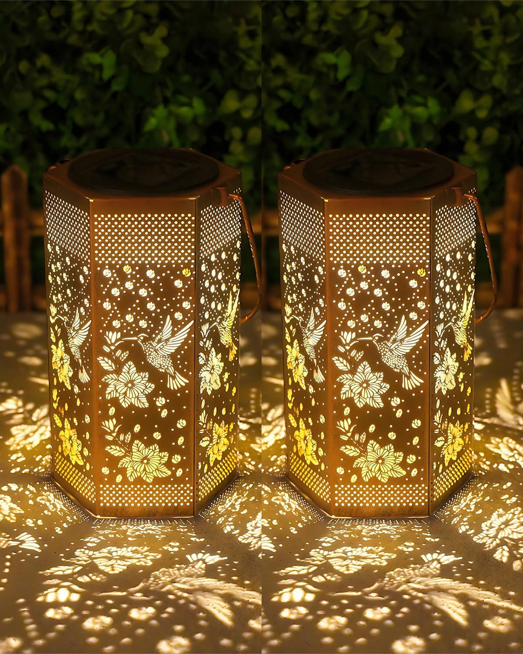 2 Pack Hummingbird Solar Lantern Outdoor Waterproof Outdoor
