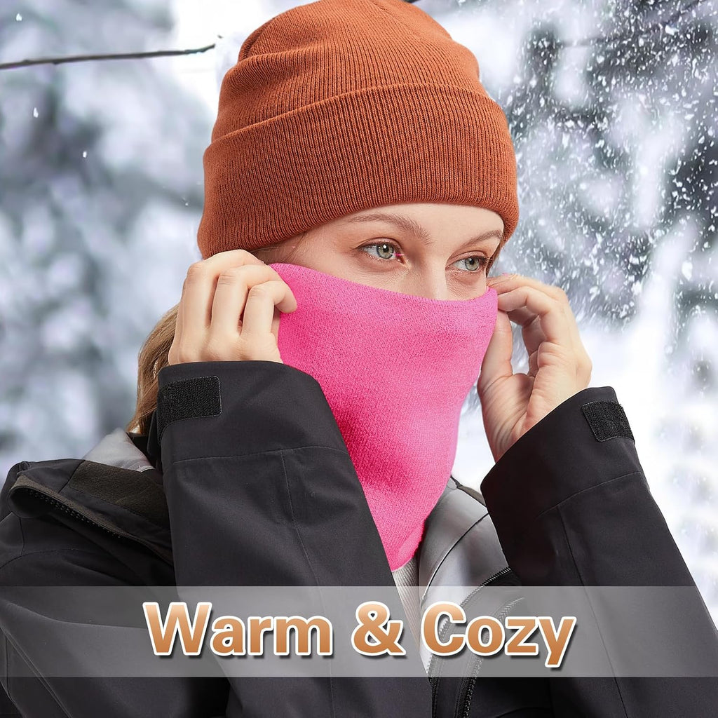 Neck Warmer Gaiter for Men Women,Winter Soft Thick Warm Fleece Lined Face Ski Mask Scarf Cold Weather Running