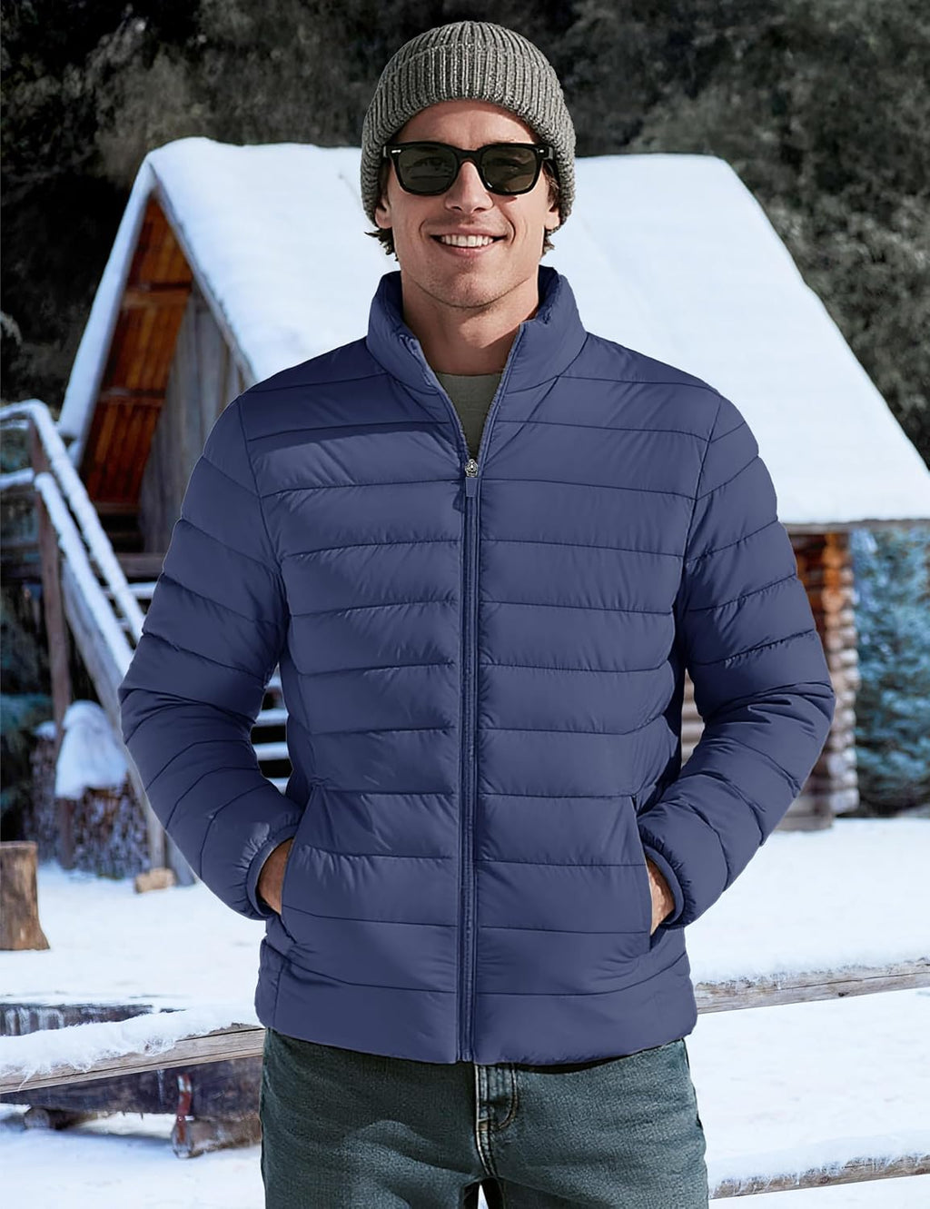 TACVASEN Men's Lightweight Puffer Jacket Quilted Insulated Winter Coat