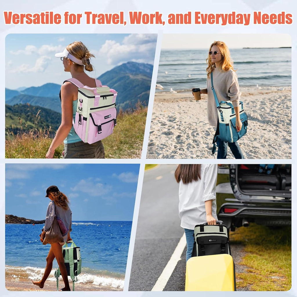 AYAMAYA Backpack Cooler for Women, Stylish 35 Cans Leakproof Camping Cooler