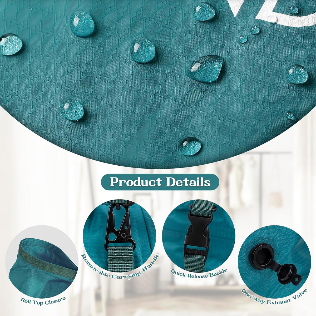 Travel Laundry Bag, Vacuum Compression Dirty Clothes Travel Bag