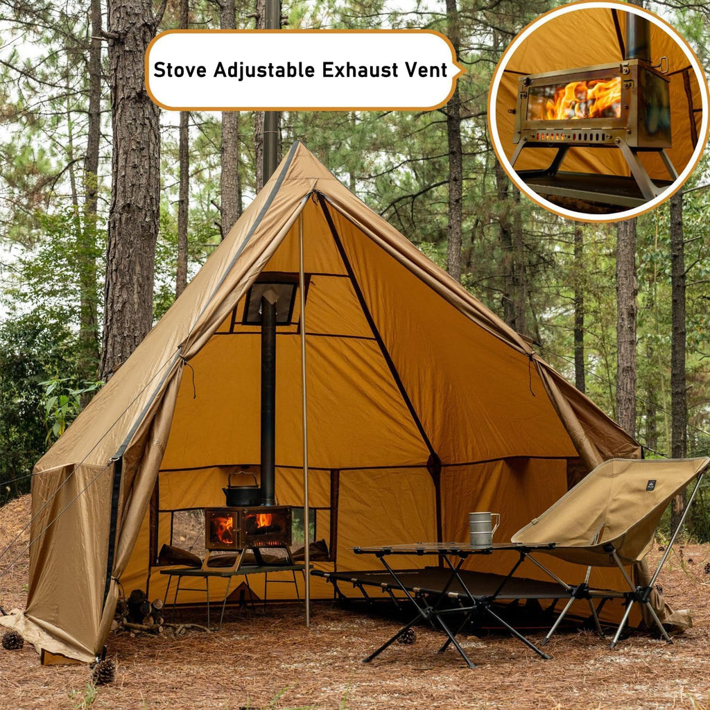 FireHiking Ultralight Wood Stove (2nd Gen) LANK Max Camping Titanium Tent Stove Thickened TA1 Anti-deformation Folding Portable Wood Burning Stove