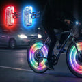 HANZE Bike Wheel Lights Rechargeable, LED Bicycle Spoke Lights 7-Color with 12 Flashing Modes, Motion Sensor Auto On/Off, Waterproof Night Riding Accessories for Kids & Adults E-Bike