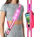 Fokia Kunbio LED Reflective Belt Sash for Walking at Night,Running Safety Gear LED Light Up Running Belt for Runners Walkers