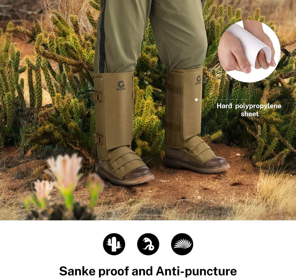 Gonex Snake Gaiters Guards Chaps for Lower Legs, Men Women, Adjustable Size
