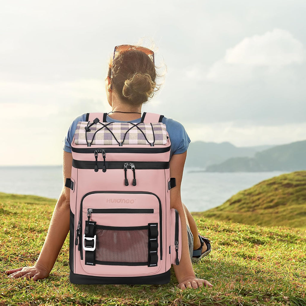 Hulongo Large Waterproof Insulated Cooler Backpack, 30L, 48Cans