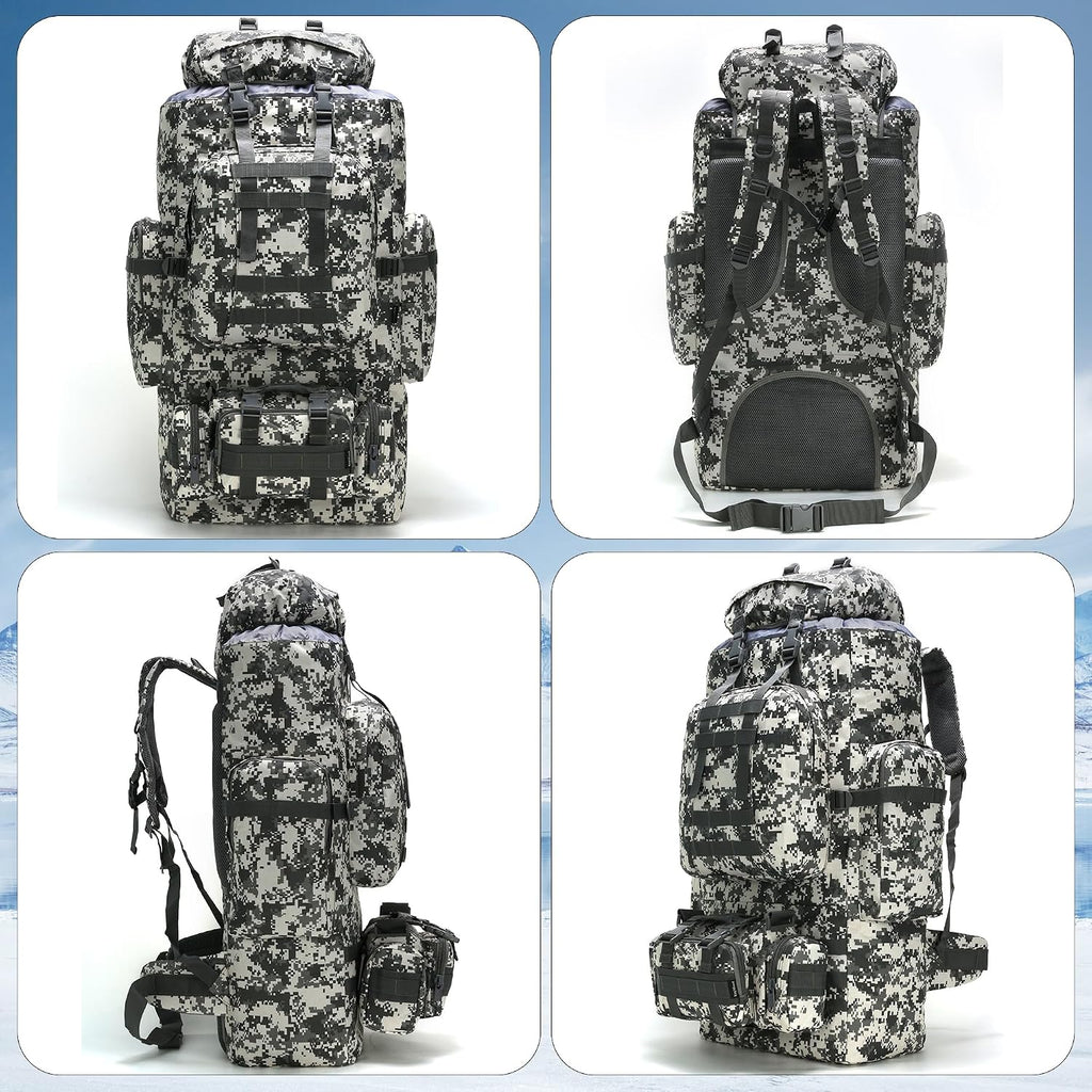 King'sGuard 100L Camping Hiking Backpack Molle Rucksack Military Camping Backpacking Daypack