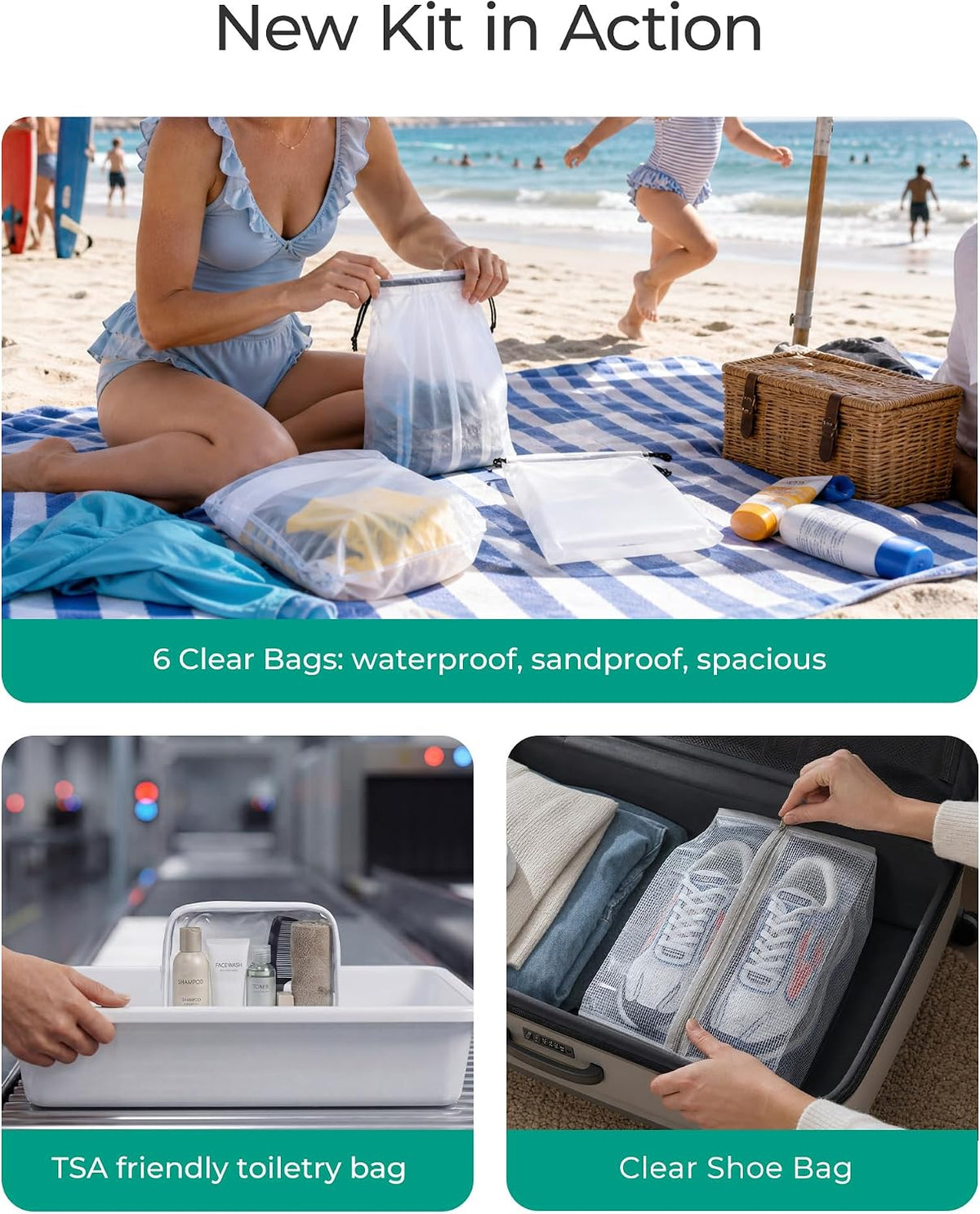 BAGSMART Compression Packing Cubes for Travel