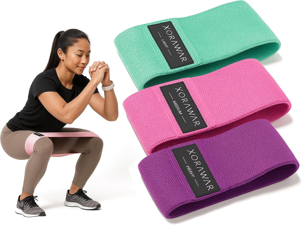 65cm Exercise Ball Large | 2 Packs Yoga Stretching Blocks | Fitness Bands Fabric 3-Levels | Pilates Kit for Home Workouts, Exercise Bands Resistance Bands Set, Resistance Bands for Legs