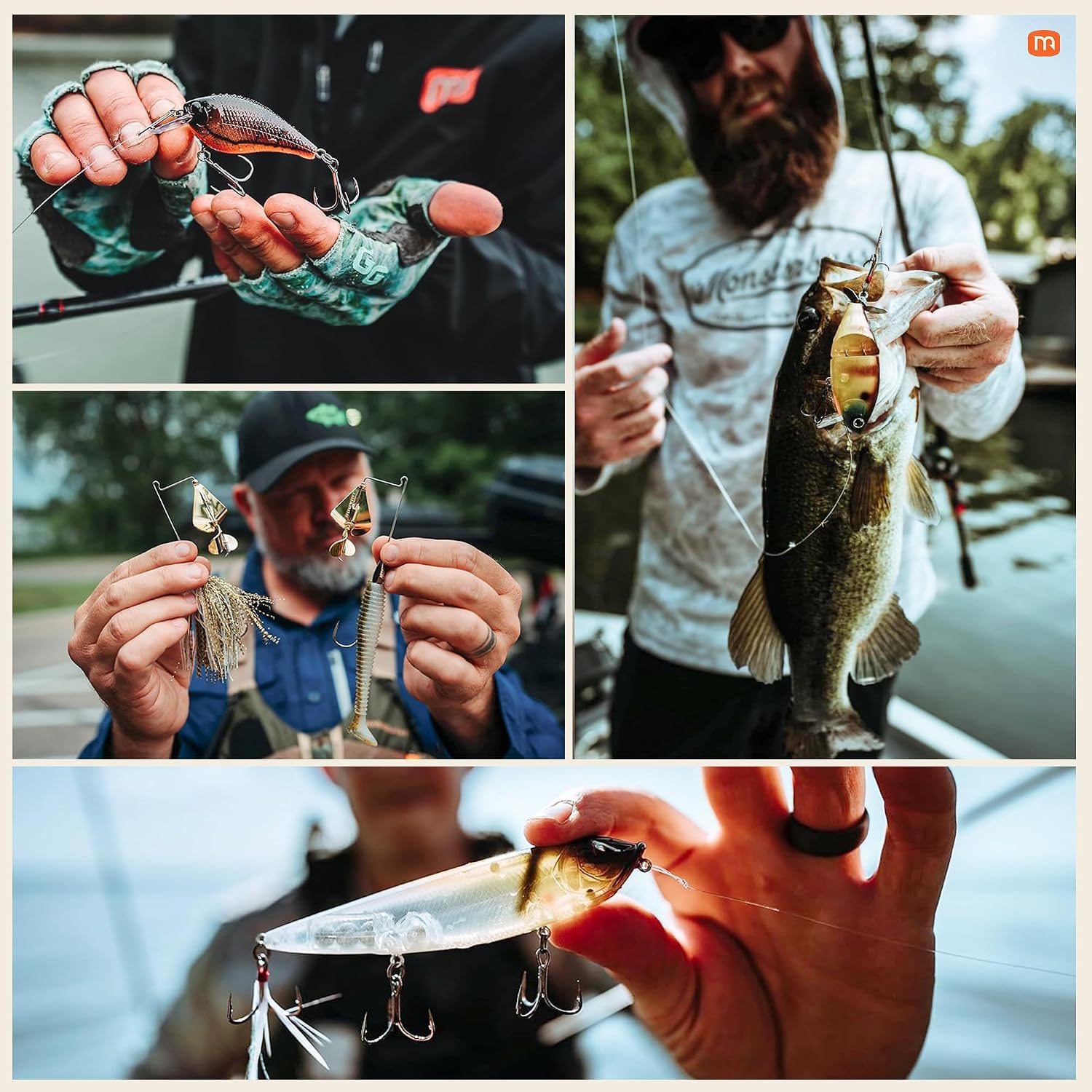 MONSTERBASS Fishing Mystery Box, Freshwater Bass Fishing Kit with 7+ Lures