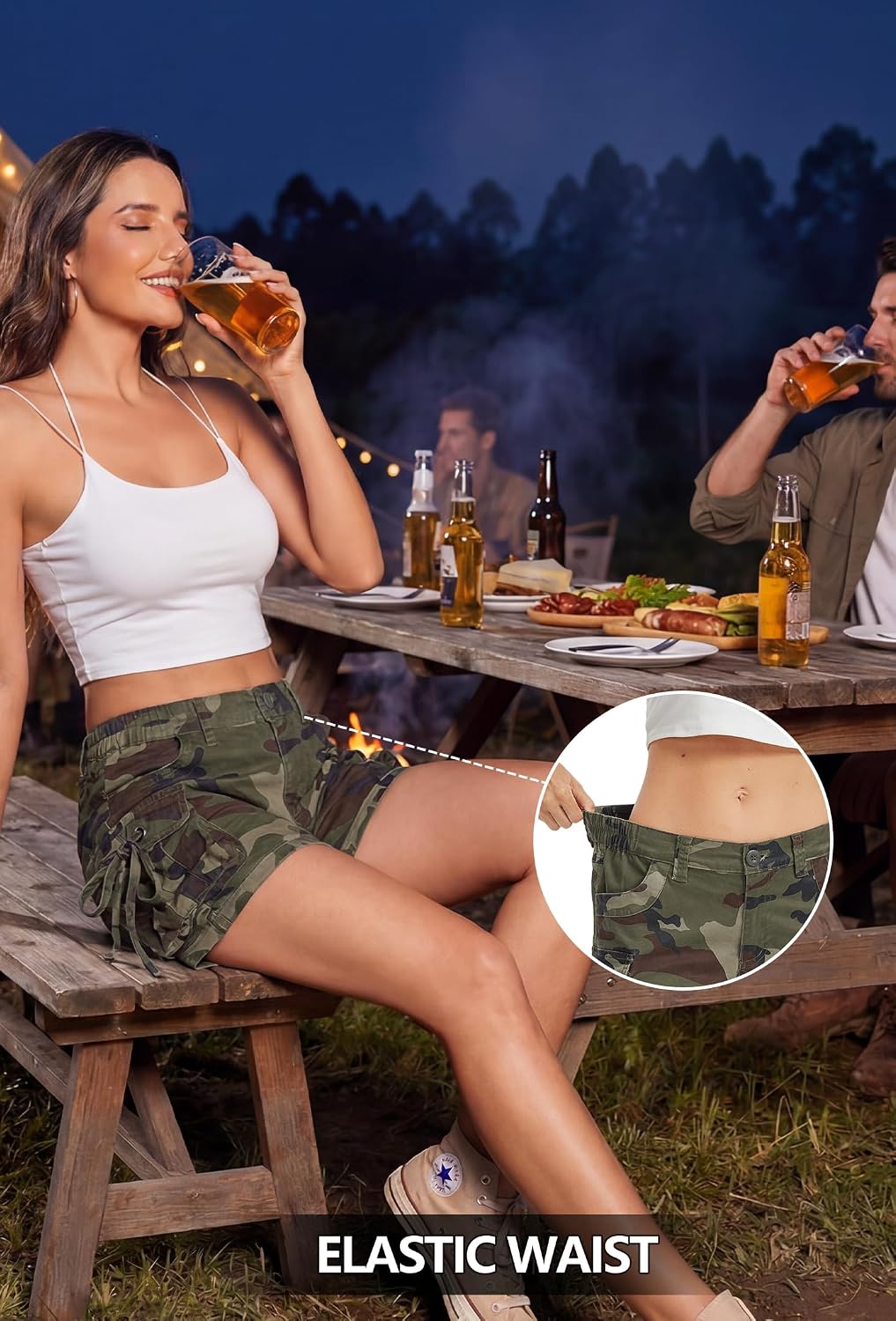 Women's Cargo Hiking Shorts, Lightweight with Pockets