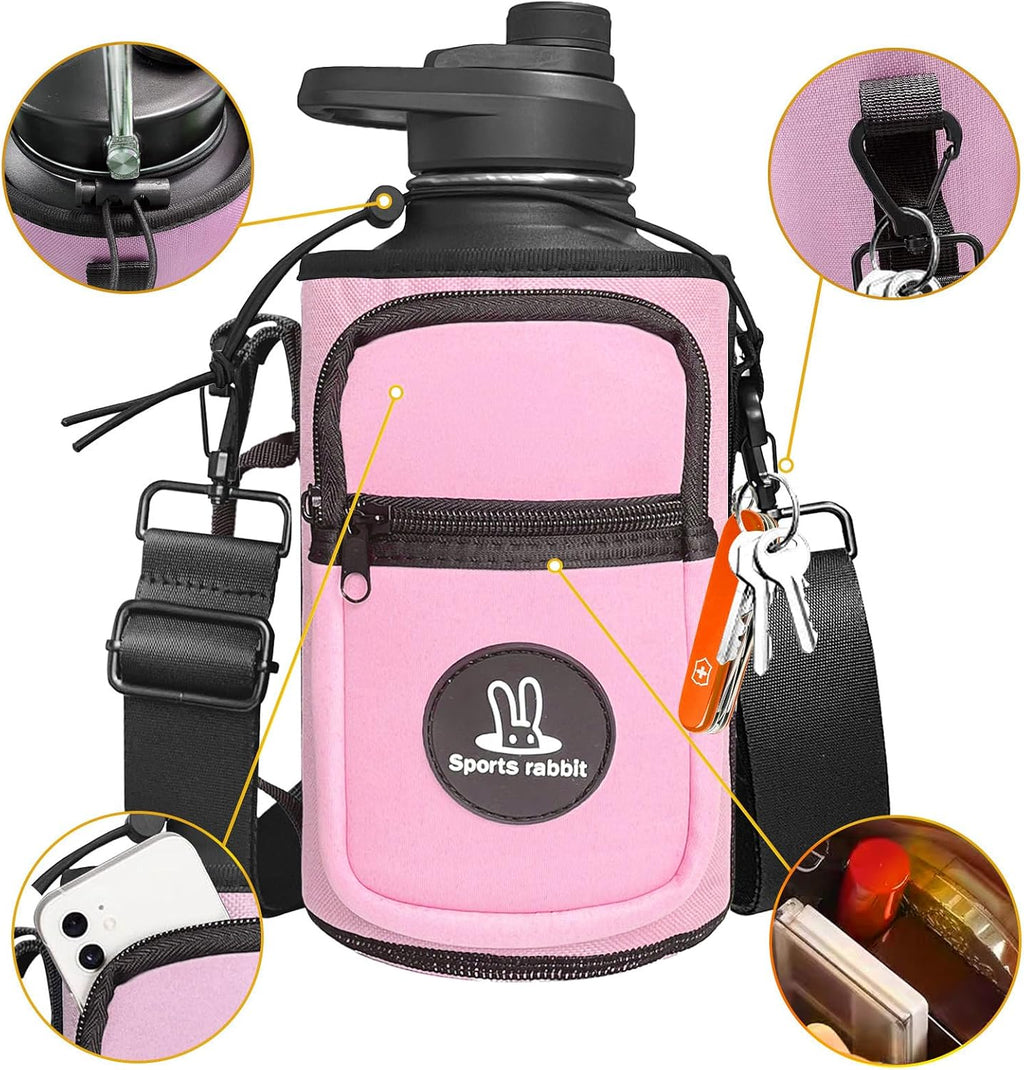 Sports rabbit Universal Water Bottle Holder with Strap & Phone Pocket