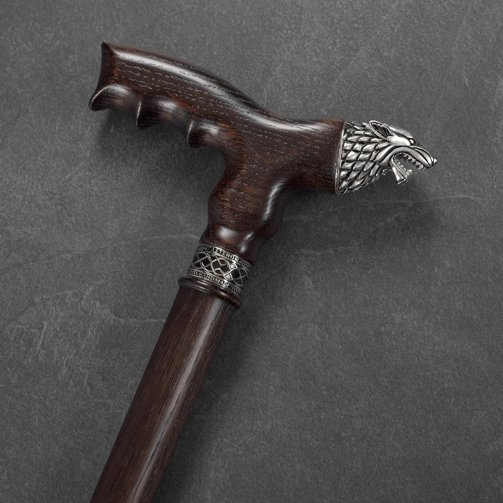 Asterom Wooden Canes for Men, Handcrafted Men's Walking Cane, Oak Wood