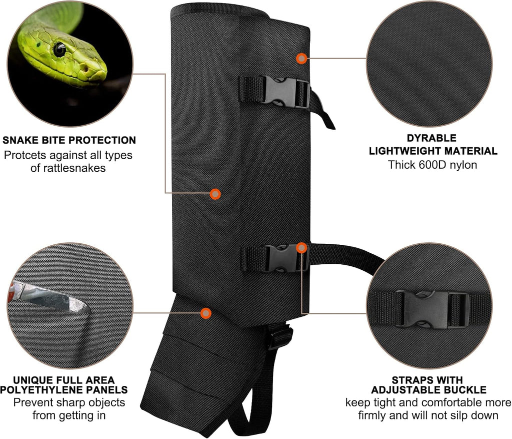 MDSTOP Snake Gaiters Leg Guards, Waterproof Snake Guards, Adjustable Snake Bite Protection for Lower Legs, Snake Chaps for Men & Women, Snake Proof Gaiters for Hunting,Outdoor and Farm Working