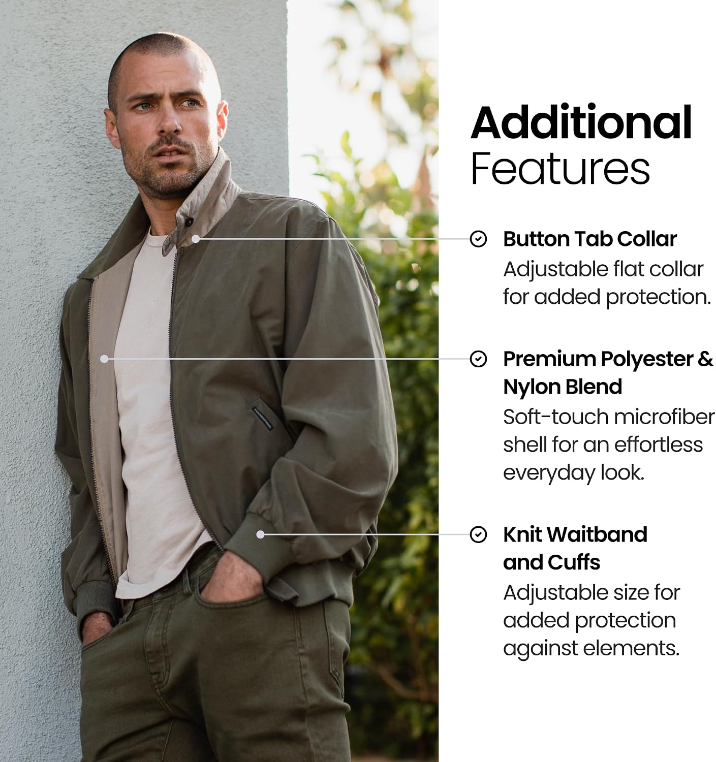 Weatherproof Men's Golf Jacket - Lightweight Windbreaker, Water-Resistant Microfiber Shell, Perfect for Golf & Casual Wear