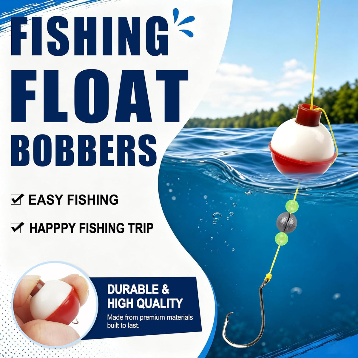 Fishing Bobbers Hooks and Weights Tackle Kit, 175pcs Beginners Equipment Include Fishing Hooks, Bobbers, Sinker Weights, Beads, Organized Tackle Box for Bass Trout Catfish Panfish