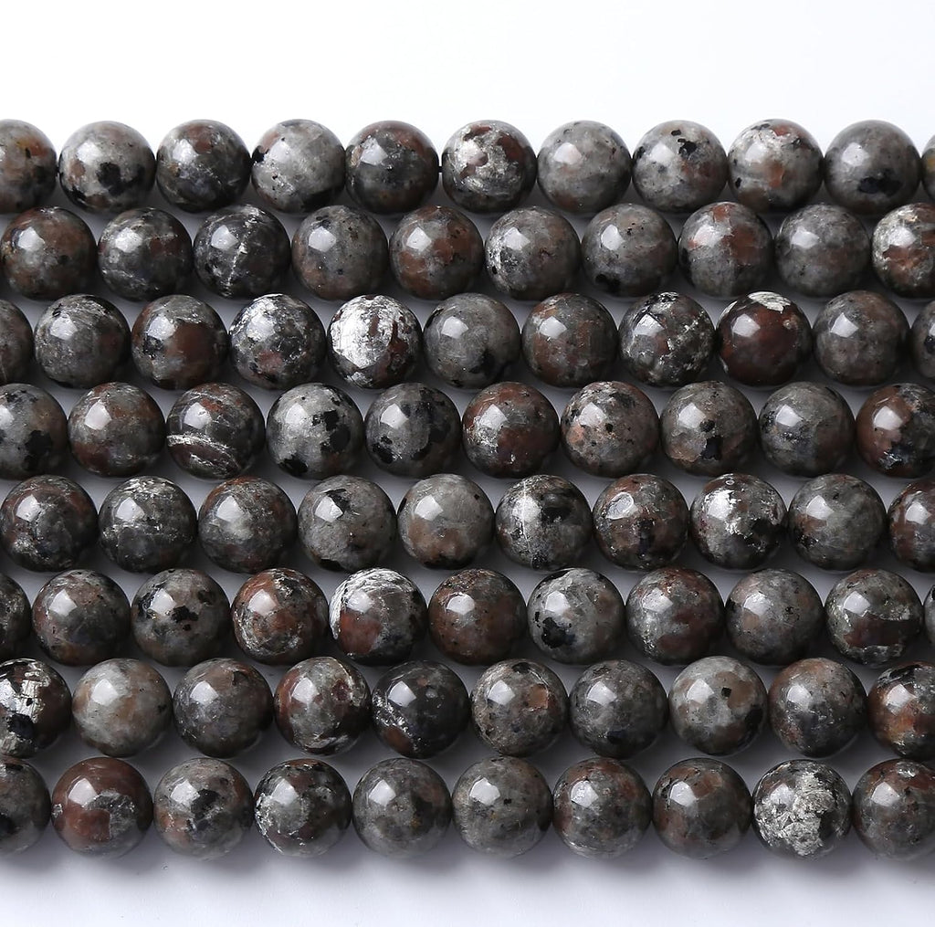 10MM 36PCS Flame Yooperlite Stone Beads Loose Beads for Jewelry Making DIY Bracelets Show Flame Color Under the Irradiation of UV Lamps